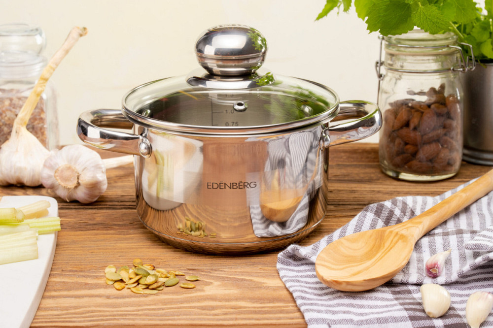 Каструля із кришкою Edenberg EB-3002 14 см 1,3 л Киев - изображение 1