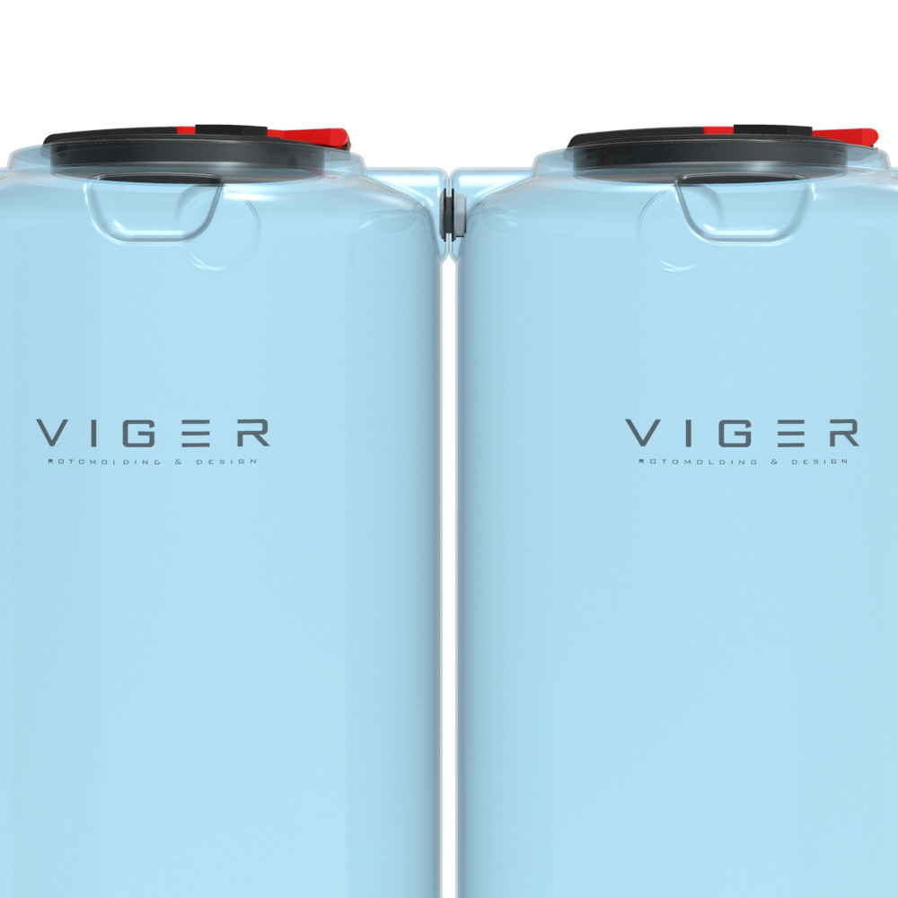 Емкость 1000 л узкая вертикальная Viger голубая Київ - зображення 8