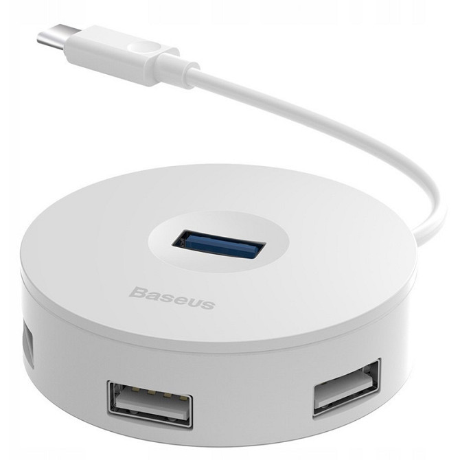 Переходник HUB Baseus Round Box Type-C to USB 3.0 + 3USB 2.0 (CAHUB-G) Херсон - зображення 2
