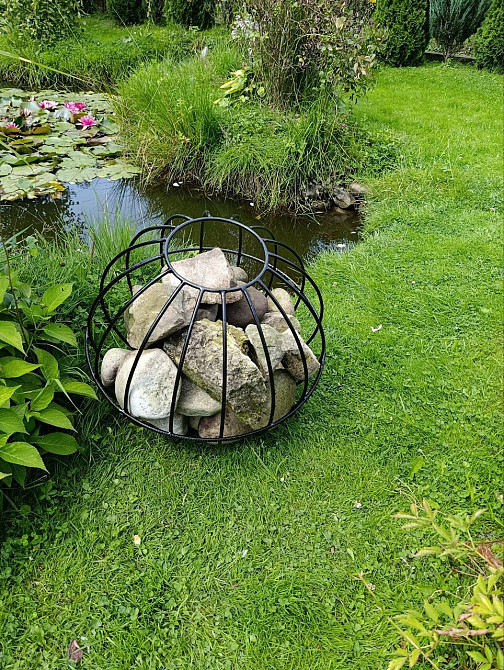 Стильний габіон для саду Садовий металевий декор Ковані вироби Івано-Франківськ - зображення 1