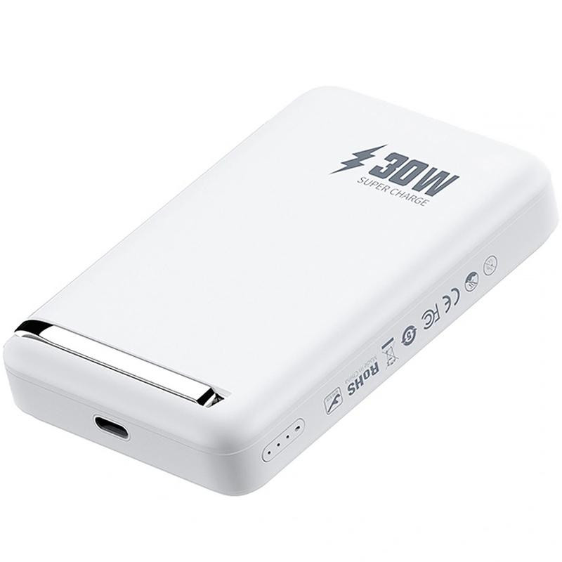 Портативное ЗУ Power Bank WIWU Wi-P031 Magnetic с БЗУ Qi2 30W 10000 mAh Херсон - зображення 7