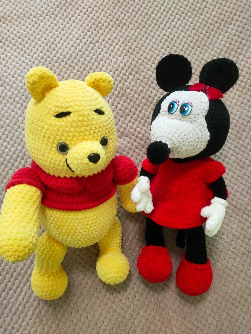 Мі́нні Ма́ус 43 см мишка іграшка м'яка в'язана плюшева сувенір подарунок Handmade Нововолынск - изображение 7