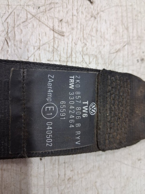 Ремень безопасности передний правый Volkswagen Caddy 2K 1.9 DIESEL BJB 2003 (б/у) Киев - изображение 4