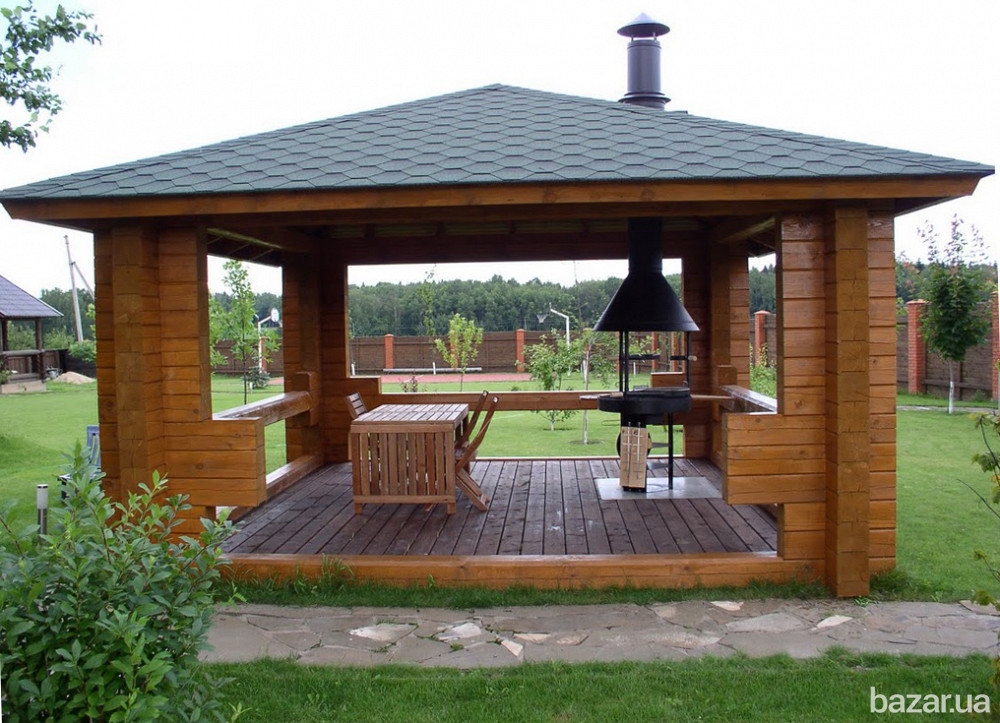 Деревянная беседка. Альтанка. Беседка дачная. Альтанка дачная. Альтанка на дачу. Київ - зображення 5