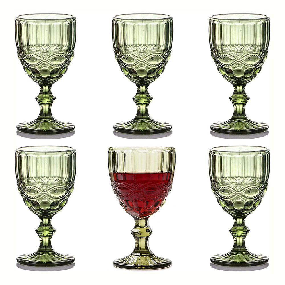 Набор кувшин 1,1 л Elodia Винтаж с бокалами 6 шт по 340 мл изумрудный Одесса - изображение 8