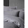 Постільна білизна євро Arya Saheser Сатин жаккард Perla AR-A107301-gray 200х220 см сіра Киев