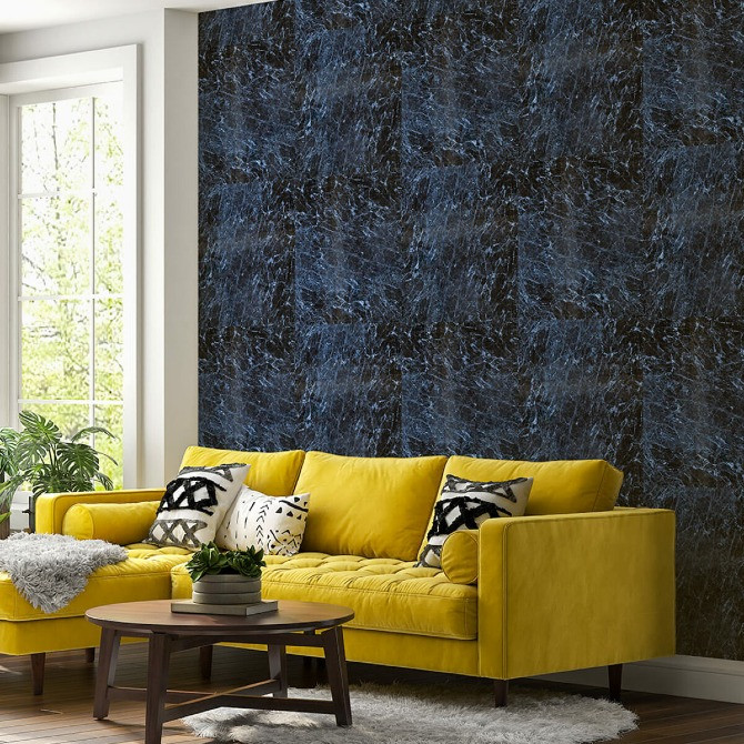 Декоративна ПВХ плита чорний мармур 600*600*3mm (S) SW-00001625 Одесса - изображение 1