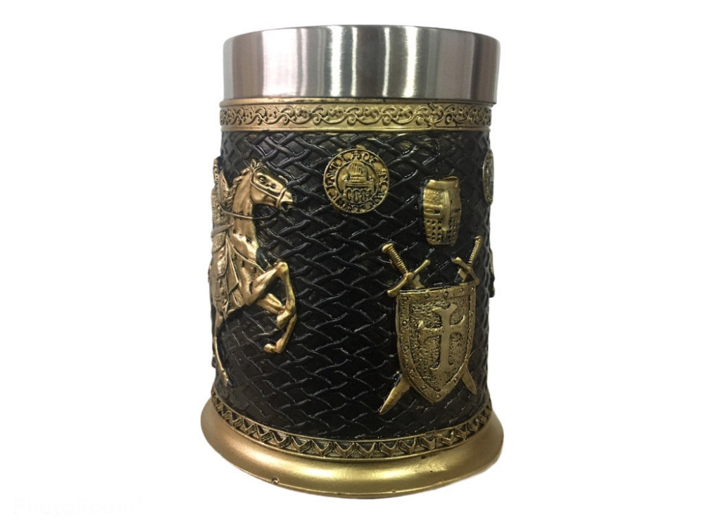 Кружка Чашка 3D Skull Mug Череп Пивная кружка Рыцарь на коне 3D Рыцарь Крестоносец Київ - зображення 9