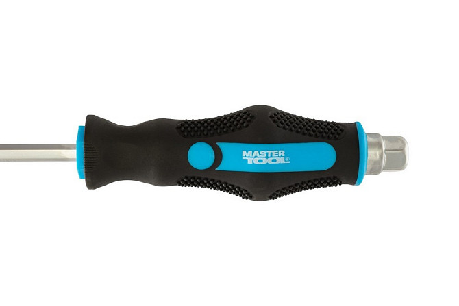 Отвёртка ударная крестовая магнитная MASTERTOOL EXTERNAL HEX PH2х100 мм ручка с TPR покрытием 49-621 Харків - зображення 4