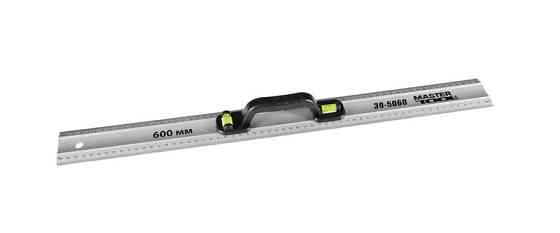 Линейка строительная алюминиевая MASTERTOOL 60 см с ручкой 2 капсулы 39-5060 Харків
