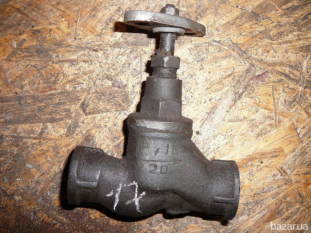 клапан запорный чугунный муфтовый 15кч18п1 Ду 20 Ру 16 Полтава - изображение 1