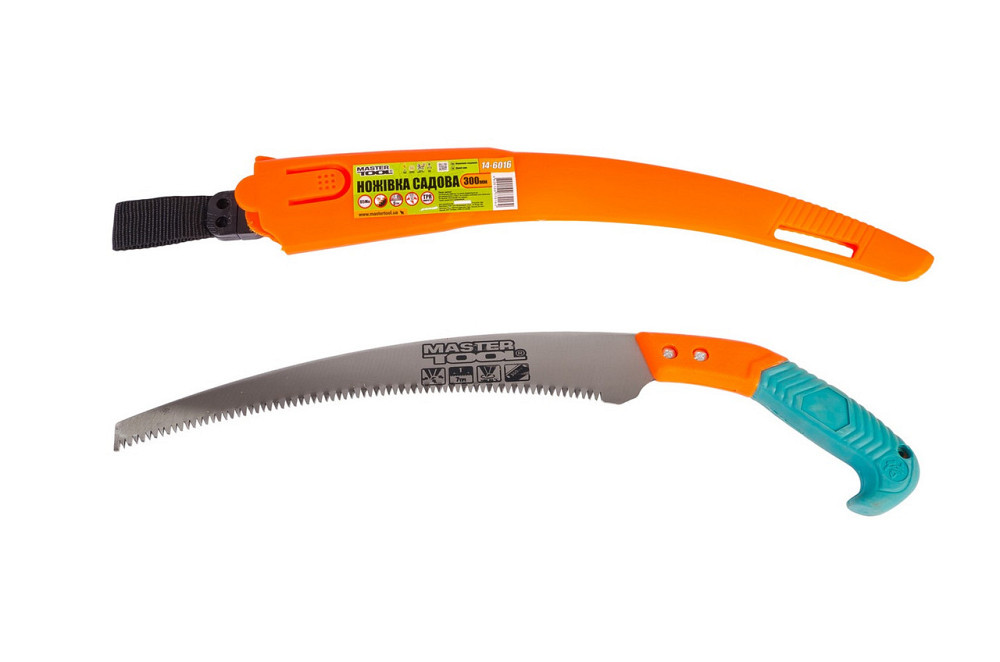 Ножовка садовая MASTERTOOL 300 мм 6TPI закаленный зуб 3-D заточка с чехлом 14-6016 Харьков - изображение 1