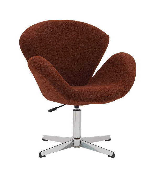 Крісло Сван коричнева тканина букле тедді Дніпро - зображення 1