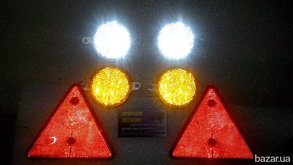 Комплект світловідбивачів катафотів на легковий причіп Барышевка - изображение 2