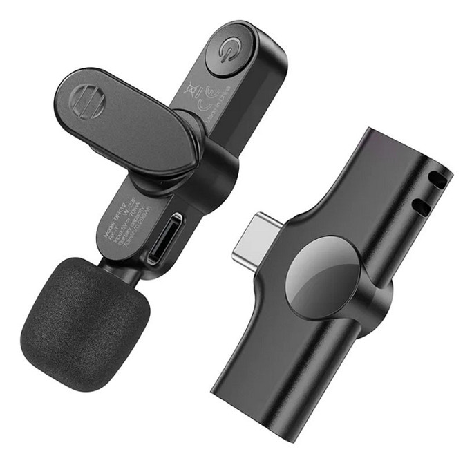 Петличный беспроводной микрофон Borofone BFK12 Trophy lavalier Lightning/Type-C Херсон - изображение 9
