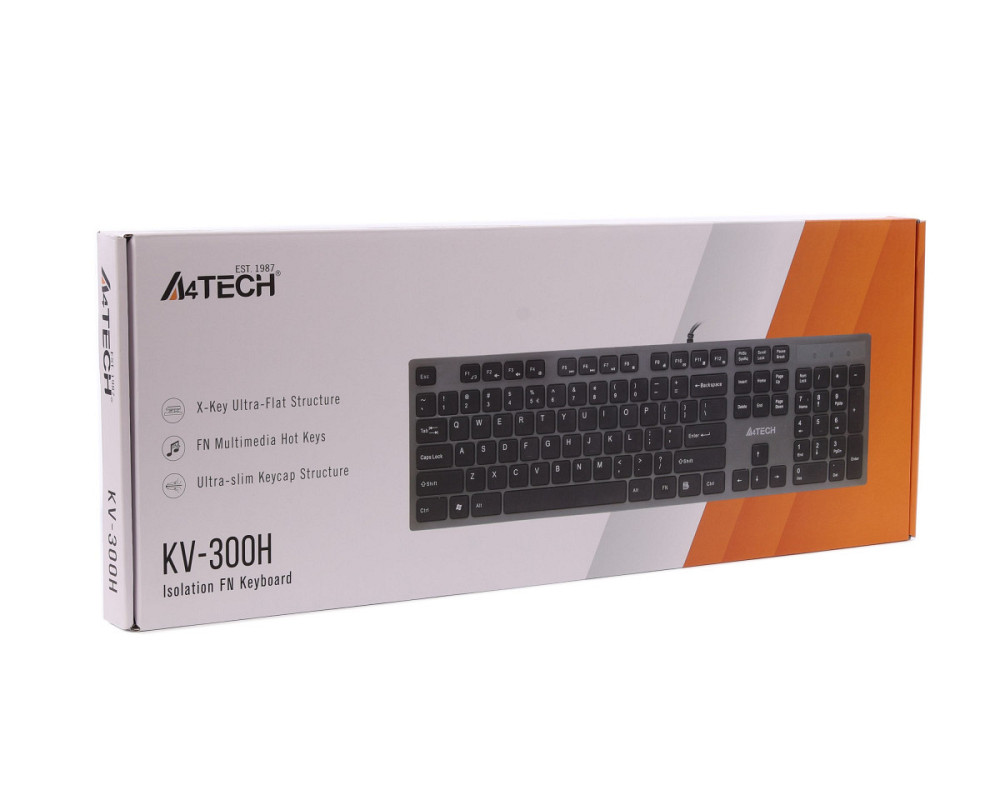 Клавиатура компьютерная проводная A4Tech KV-300HUSB(Grey+Black) серая с черным Київ - зображення 5