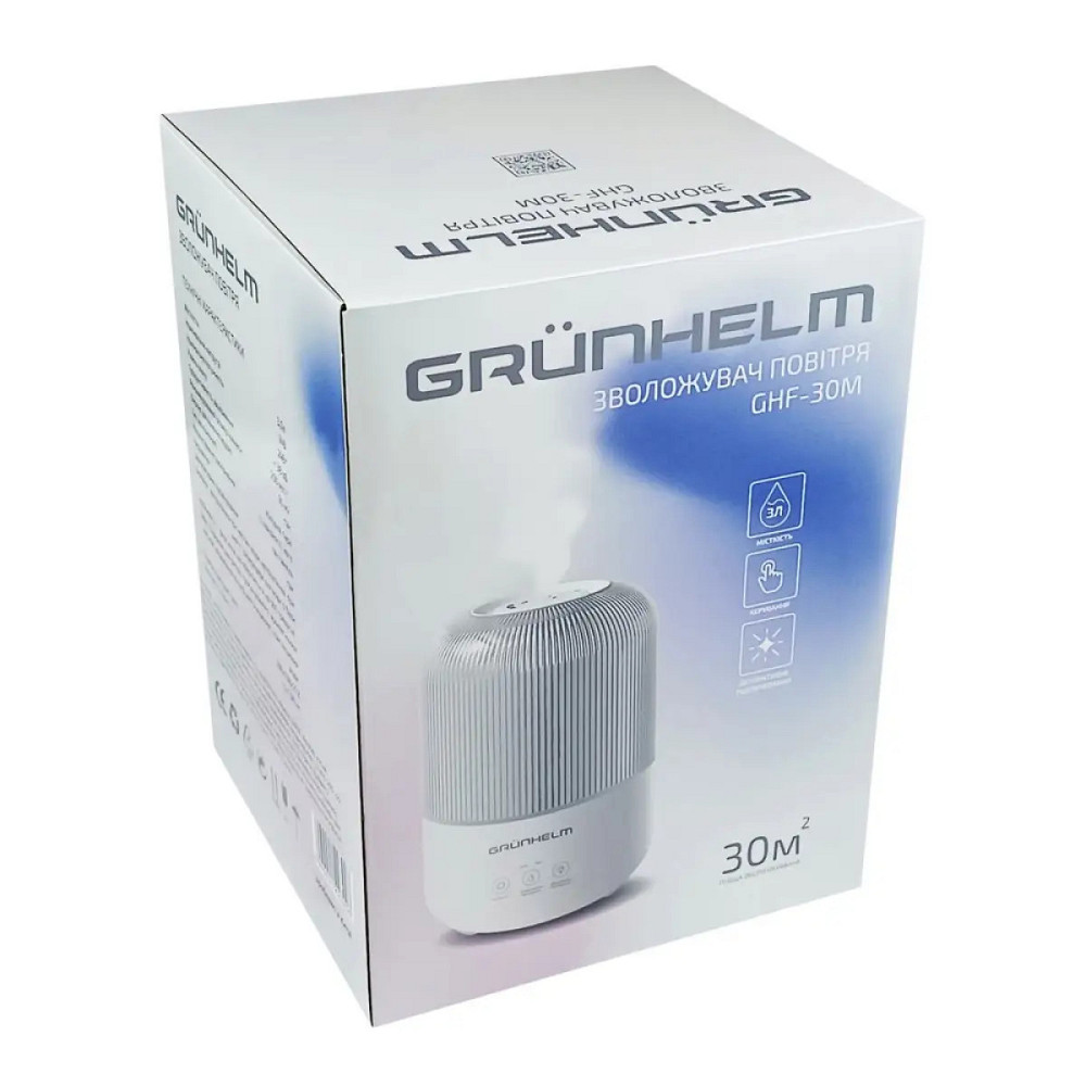 Увлажнитель воздуха Grunhelm GHF-30M 3 л 24 Вт белый Киев - изображение 6