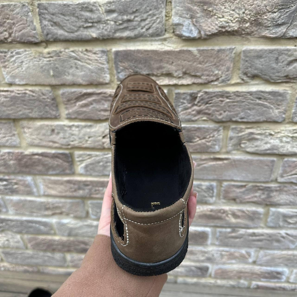 Мужские кожаные летние туфли Leon Olive Киев - изображение 9