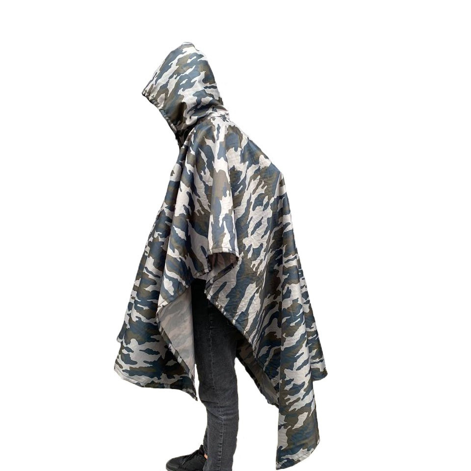 Дощовик пончо для військових, плащ-намет тактичний лісовий камуфляж Луцьк - зображення 2