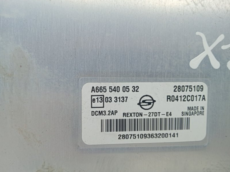 Блок управления двигателем SsangYong Rexton Y250 2.7 D27DT 2006 (б/у) Київ - зображення 4