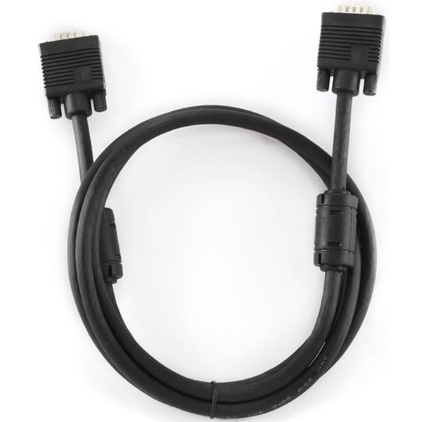 Кабель Cablexpert VGA-VGA (M/M) HD15M/HD15M з 2-ма фер. кільцями 1,8 м Black (CC-PPVGA-6B) (Код това Харків - зображення 1