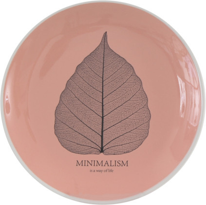 Тарілка десертна Limited Edition Minimalism HTK-008 17,5 см рожева Киев - изображение 1