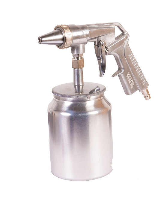 Пневмопистолет пескоструйный MASTERTOOL НАЛБ 1000 мл Ø 6 конус 320-420 л/мин 10 бар 81-8708 Харків - зображення 1