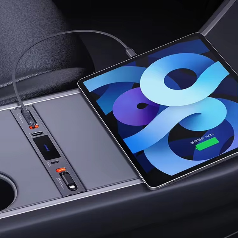 Переходник HUB Usams US-SJ649 60W Car Central Control Charging HUB For Tesla (3/Y) Херсон - изображение 5