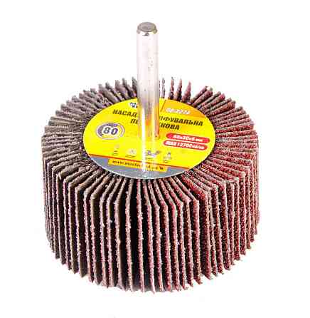 Насадка шлифовальная лепестковая MASTERTOOL зерно 80 60х30 мм со стержнем 6 мм 08-2278 Харьков