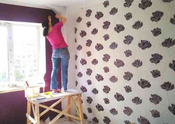 Поклейка обоев Киев Малярные работы Київ