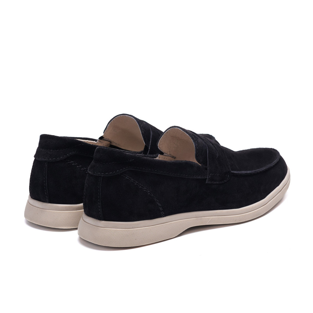 Мужские кожаные лоферы Black Київ - зображення 4