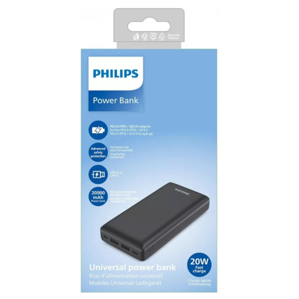 Power Bank Philips 20000mAh 20W Black Харьков - изображение 4