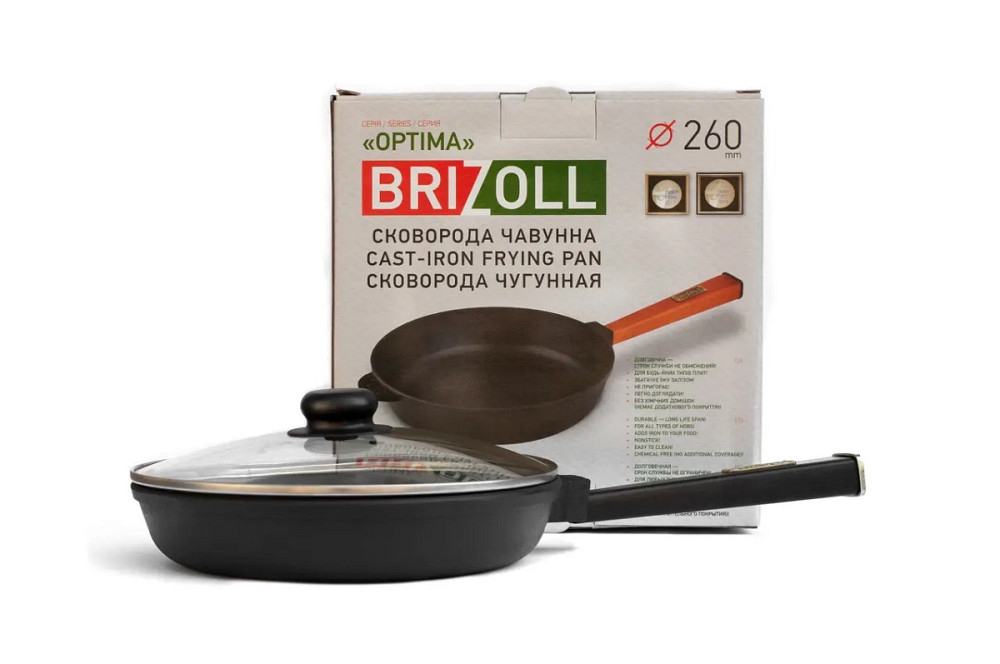 Сковорода універсальна Brizoll Optimа Black O2640-P1-C 26х4 см Київ - зображення 1