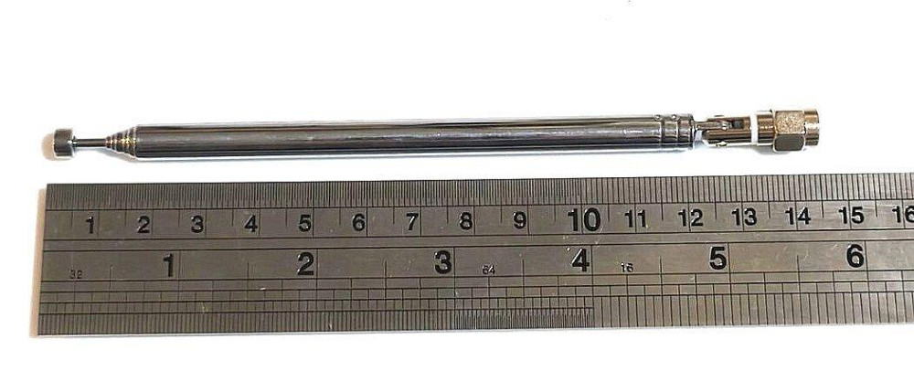 Антенна телескопическая 40 МГц - 6 ГГц, 50 Ом, 7 секций, SMA-male разъем (11024) Дніпро - зображення 4