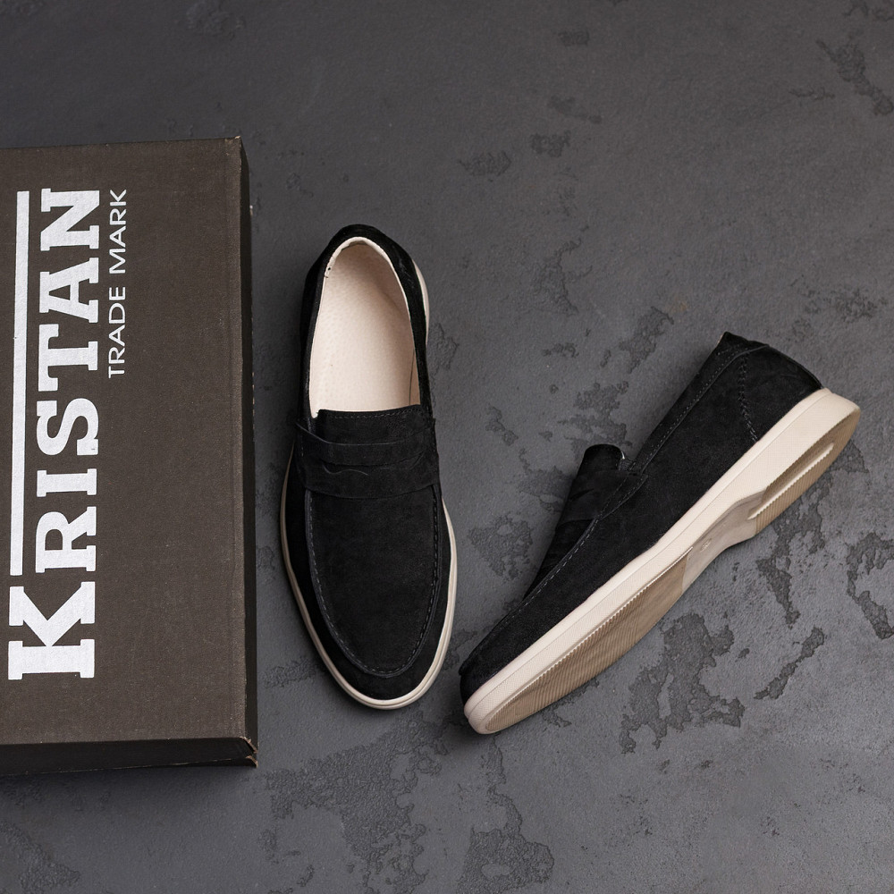 Мужские кожаные лоферы Black Киев - изображение 10