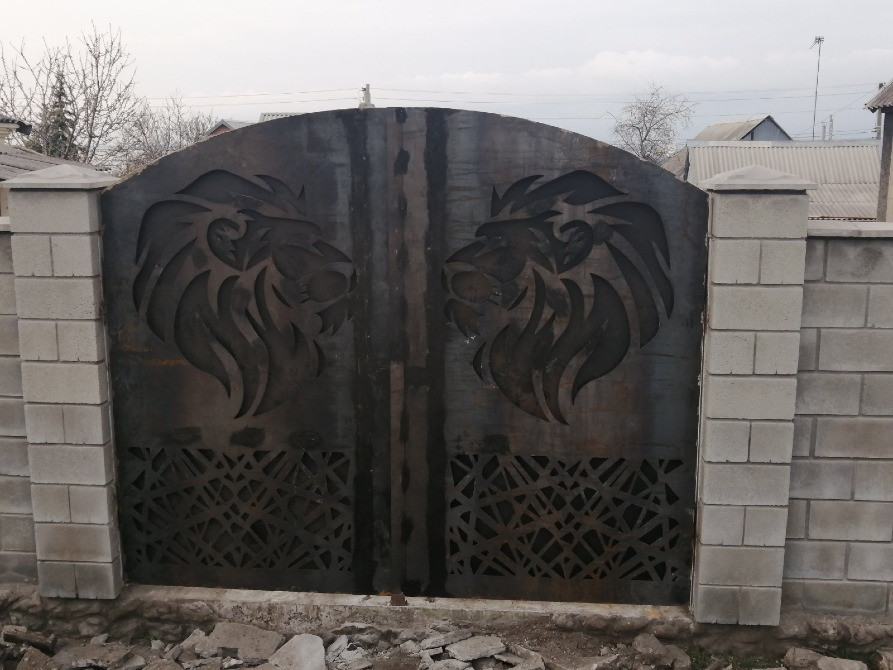 Ворота металлические сварные с декором Кам'янське (Дніпродзержинськ) - зображення 4