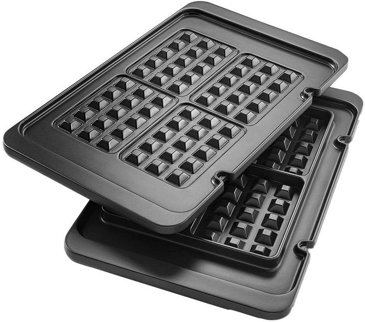 Набор пластин для вафель электрогриль Braun MultiGrill 9 Pro BRSK007 2 шт черный Київ - зображення 4