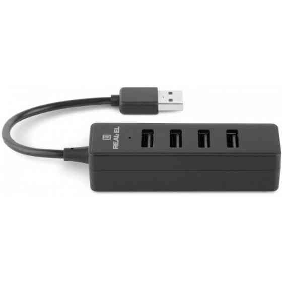 USB HUB REAL-EL HQ-154 4xUSB Black (EL123110007) (Код товару:18584) Харків