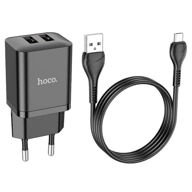 СЗУ Hoco N25 Maker (2USB-A) + USB to MicroUSB Херсон - изображение 2