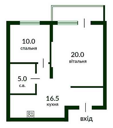 продажа 1-к квартира Киев, Голосеевский, 126800 $ Київ