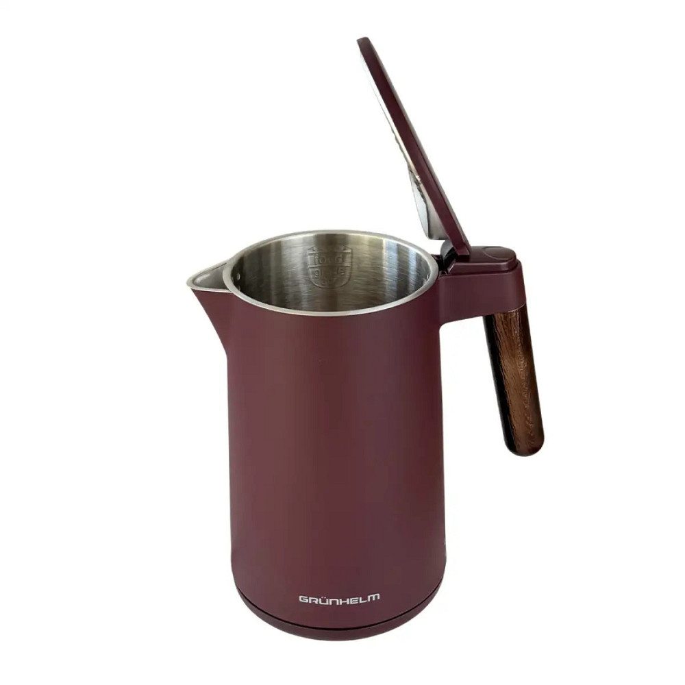 Электрочайник Grunhelm EKS-26701B 1.5 л бордовый Киев - изображение 8