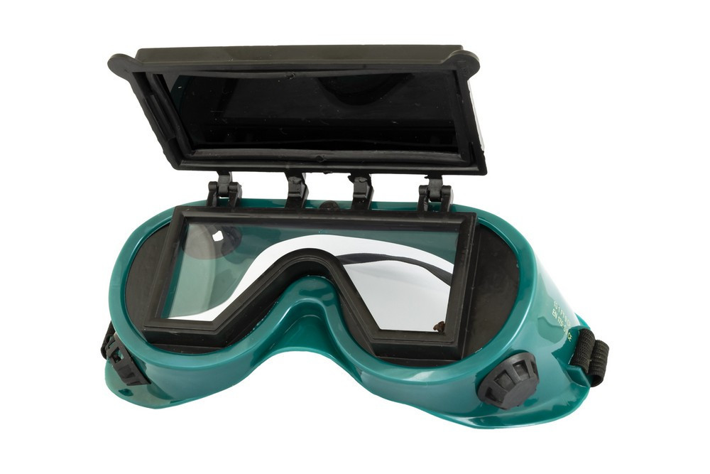 Очки закрытые MASTERTOOL АДМИРАЛ SQ откидной светофильтр DIN10 оправа силикон вентиляционные клапаны Харків - зображення 2