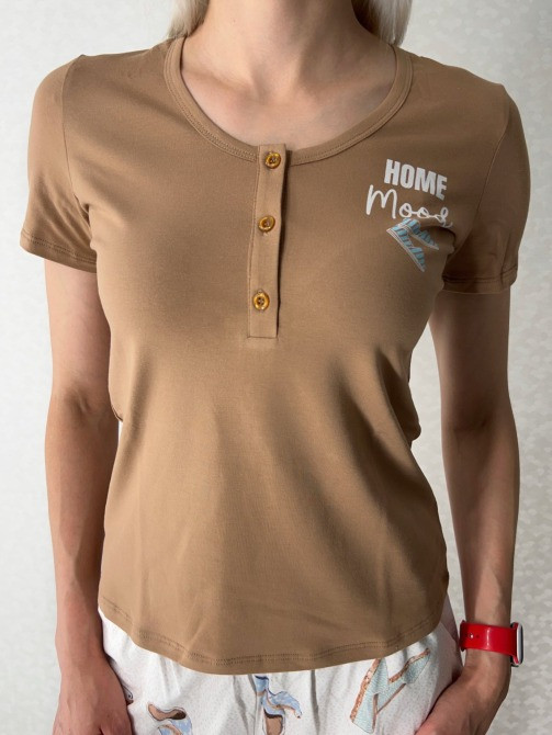 Комплект хлопковой пижамы (футболка и шорты) "Slippers" (16401) (арт. 1845) Кривий Ріг - зображення 1