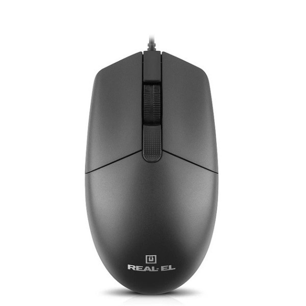 Мишка REAL-EL RM-210 USB Black (EL123200036) Харків - зображення 1