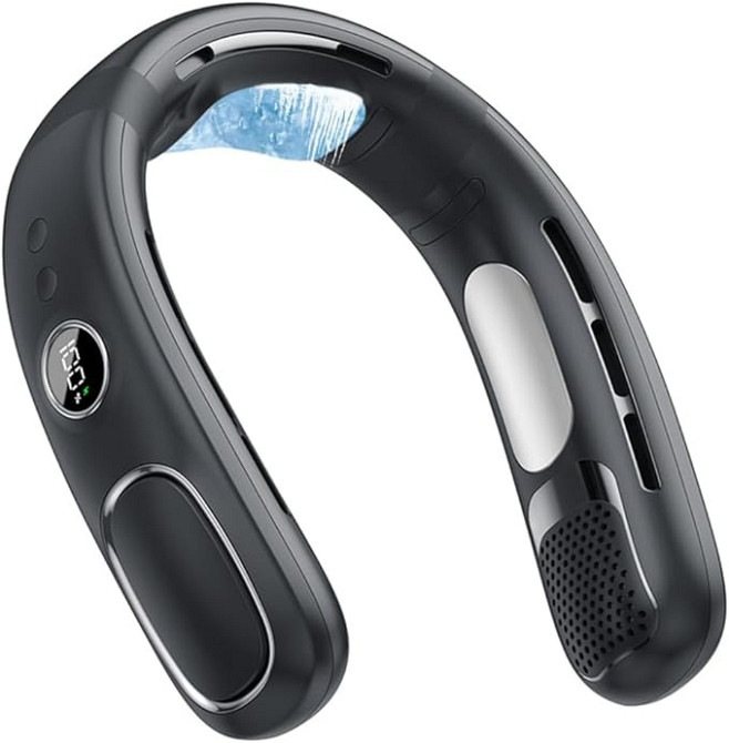 Шейный мини-кондиционер с LED-дисплеем и 5 скоростями обдува Київ - зображення 1