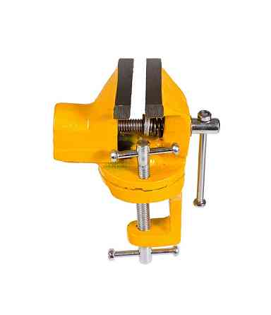 Тиски слесарные поворотные MASTERTOOL 50 мм крепления на струбцине 07-0201 Харьков