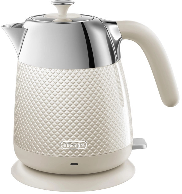 Электрочайник DeLonghi KBL-2001-W 1,6 л бежевый Київ - зображення 1