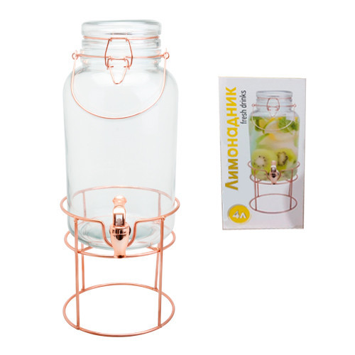 Лимонадник 4 л на металевій підставці Бронза SNT 9036 Київ - зображення 1