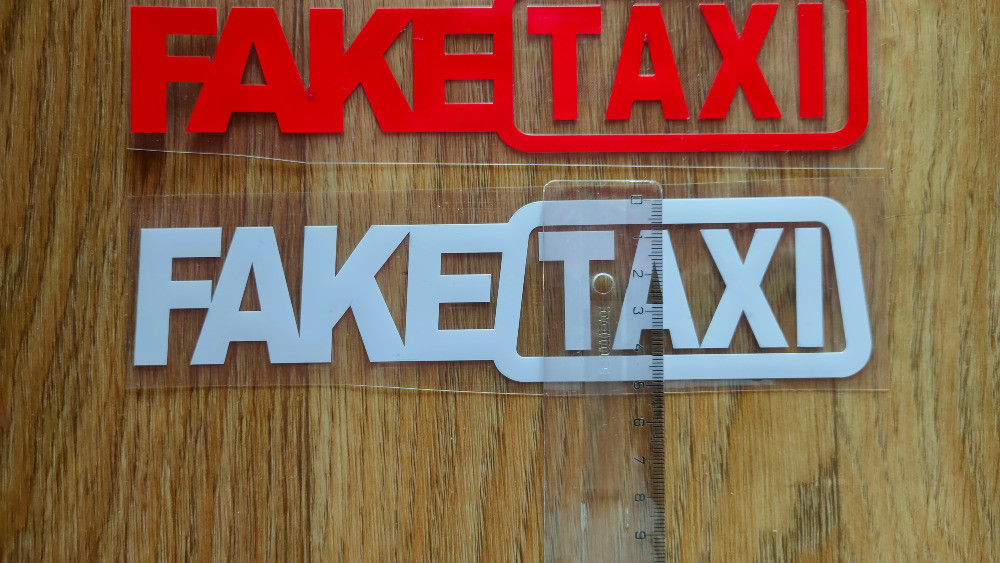 Наклейки на автомобиль FakeTaxi Чёрная,Красная,Белая,Желтая светоотражающая Борисполь - изображение 7