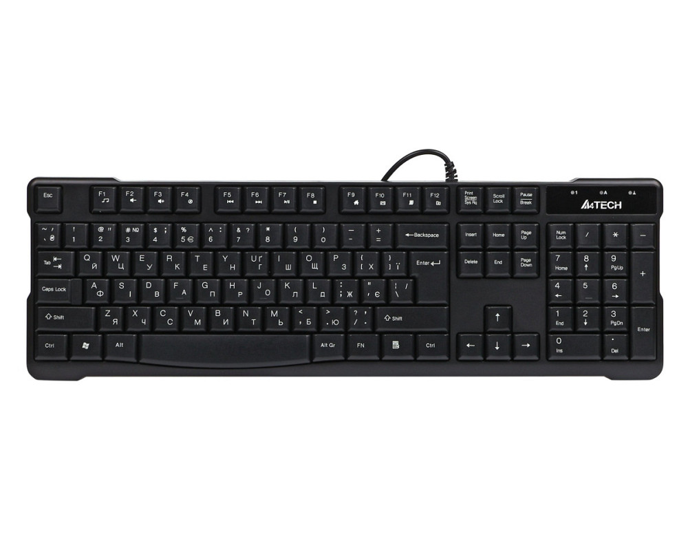 Клавиатура компьютерная проводная A4Tech KR-750USB(Black) черная Київ - зображення 1